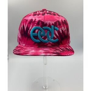 Insomniac EDC Electric Carnival Pink Tie Dye Snapback Hat Teal Logo Rave